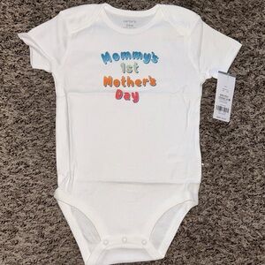 Carter's White Bodysuit with Colorful Mother's Day Print